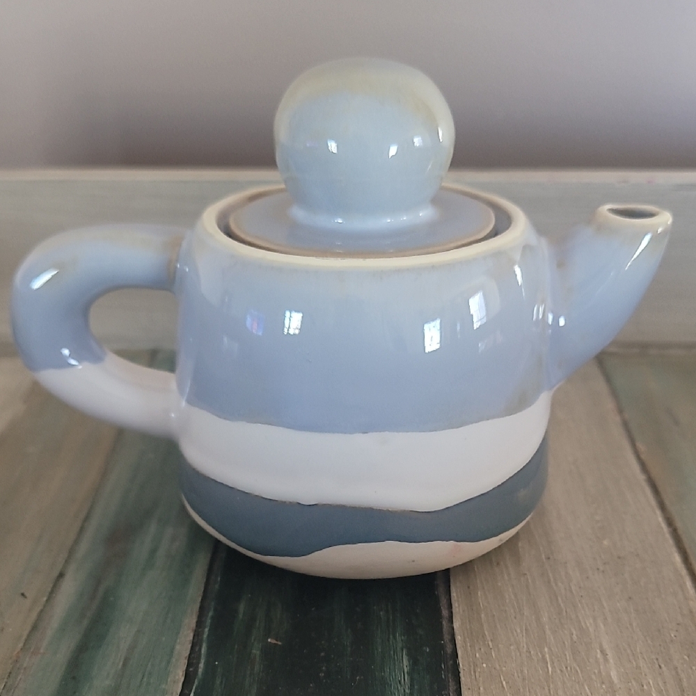 Anthropologie Sky Ceramic Teapot